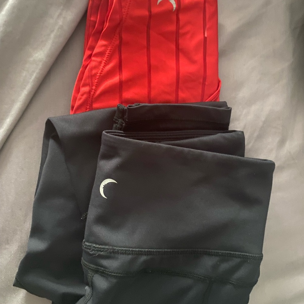 ZYIA Black and Red Moon Leggings